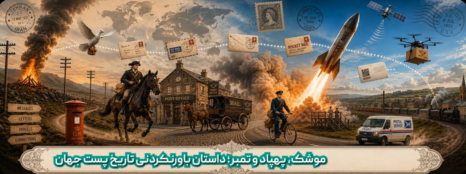 موشک، پهپاد و تمبر؛ داستان باورنکردنی تاریخ پست جهان